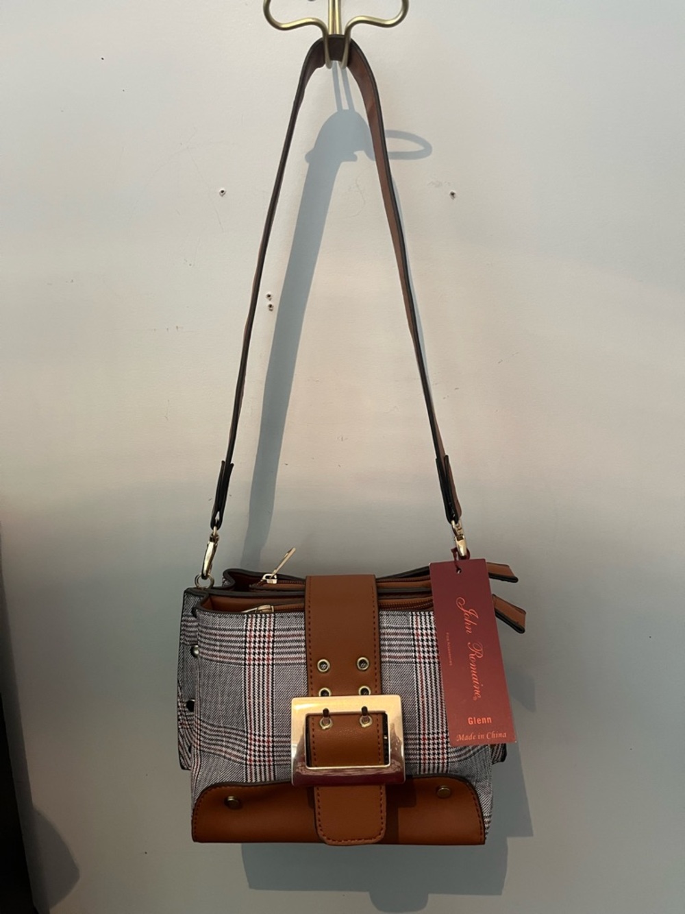 John Romain tweed handbag